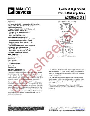 AD8091ART-R2 datasheet  